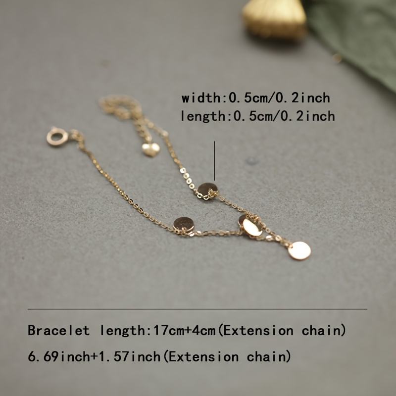 Women's 925 Silver Small Coin Element Bracelet